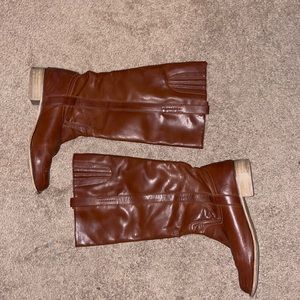 Calf saddle colored vintage boots